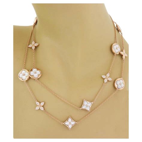 lv necklace flower|louis vuitton necklace with diamond.